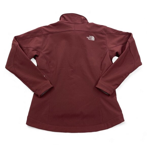The North Face Apex Soft Shell Fleece Lined Burgundy Zip Jacket Women's Large - Picture 9 of 9
